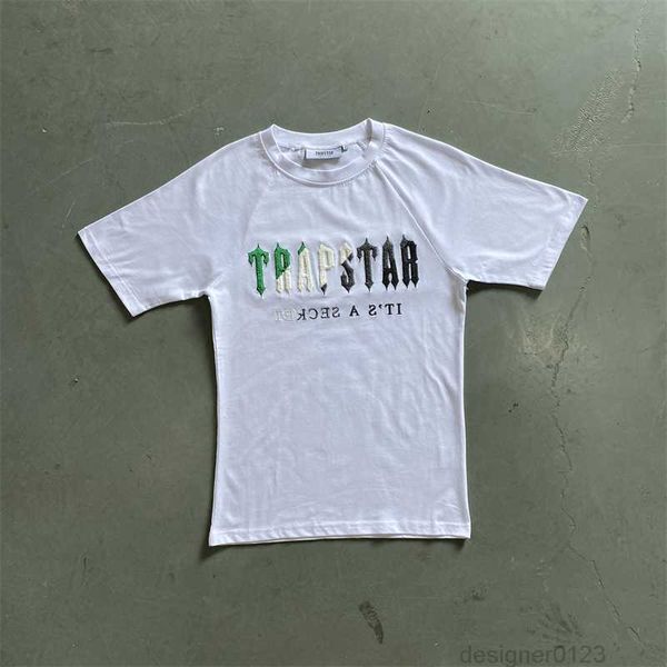 

trapstar oversized green embroidered letter t shirt men women 1 1 t-shirt tees mens t shirts high street, White;black
