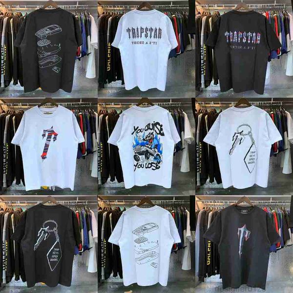 

2023ss trapstar spring summer men women t shirt london t phone hip hop high street casual short sleeve, White;black