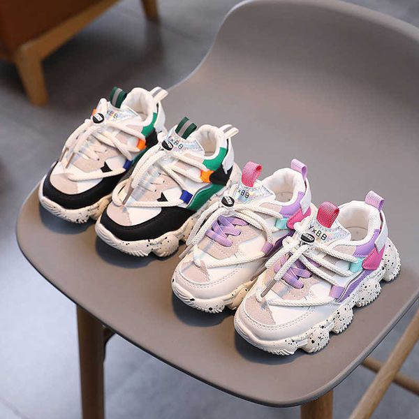 

athletic outdoor boys casual sports shoes kids shoes for girls running shoes spring autumn new pu leather breathable non-slip children baby, Black