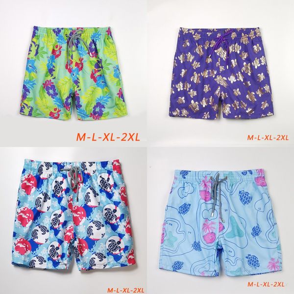 

turtle vilebrequin's new summer men's swimming shorts paired with fashionable city casual hip-hop print and beach quick drying mat, White;black