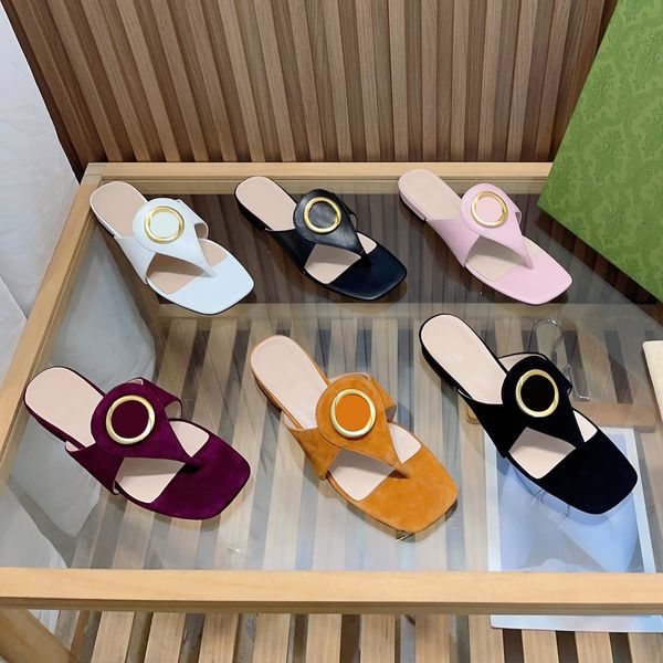 

casual shoes g blondie slides thong sandals mule flat heels square opentoe flat slippers women luxury designers lamb genuine leather goldton, Black