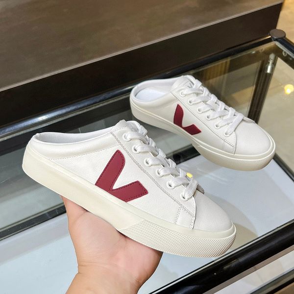 

little white shoes versatile sports shoes couple moral training shoes leather half trailer mens and womens shoes luxury designer shoes casua, Black