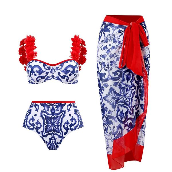 

women's swimwear fashion two pieces swimsuit bikini cover up with skirt women bowknot luxury elegant brazilian bathing suit 230520, White;black