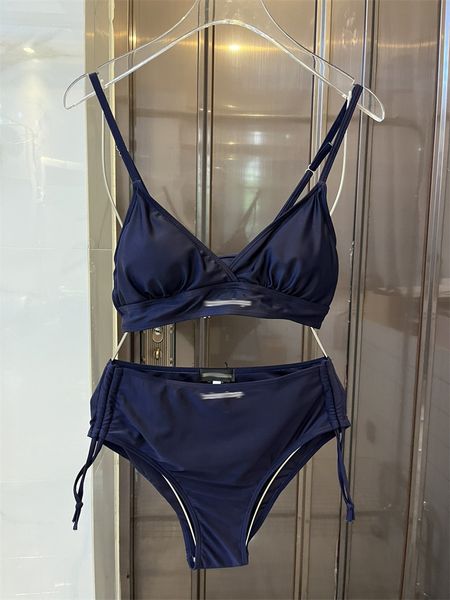 

luxury designer swimwear b fashion classic blue sports style split bikini