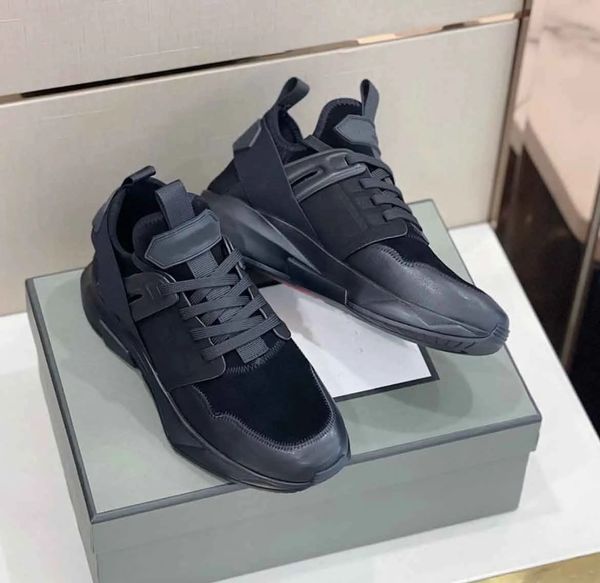 

men jago sports shoes white black calfskin leather nylon & mesh skateboard walking party wedding luxury breathable sneakers eu38-46