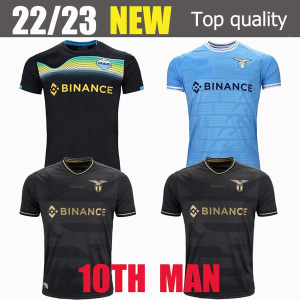 

22 23 10th lazio immobile soccer jersey maglie 22 romagnoli immobile luis bastos sergej badelj lucas j.correa zaccagni marusic home away kid, Black;yellow