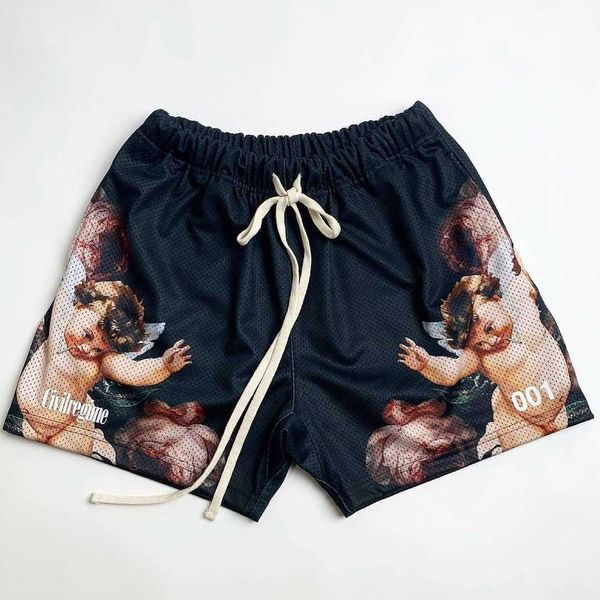 

2023 off-designer men shorts summer fashion beach pants custom double layer gym mesh graphic sweat sublimation powerlifting, White;black