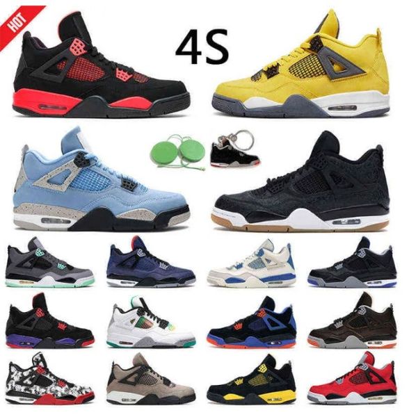 

mens women outdoor shoes 4s jumpman university blue fire red 4 black cat bred white cement royalty metallic motorsports noir men sports