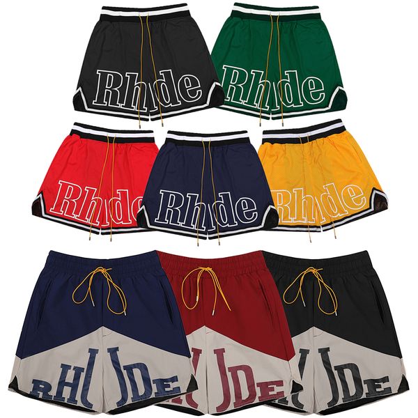 

mens rhude shorts designer fashion men women casual mesh beach short, White;black