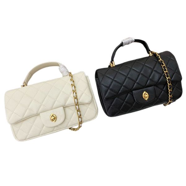 

mini cf handbag designer bag wallet tote bag 22b metal handle women's luxurys exquisite retro lambskin crossbody high-quality daily nec