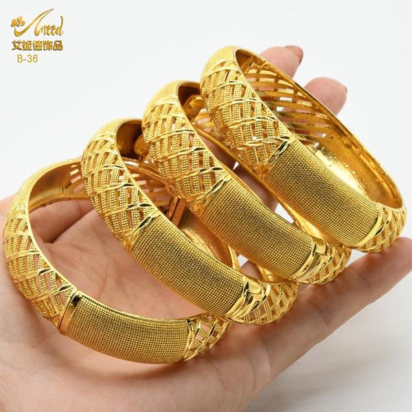 

bangle aiind dubai bangles for women fashion 24k gold plated jewelry african indian bracelets designer charm arabic brazilian bangle, Black