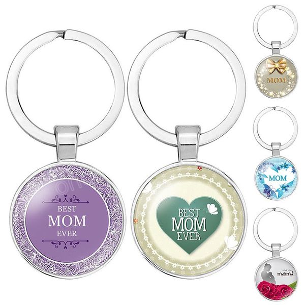 

fashion mother's day gift for mother mum mom keyring birthday party gift keychain women purses bag car charms key holder jewelry, Silver