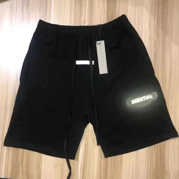 

loose mens solid color reflective letter track pant casual couples joggers pants high street shorts for man short womens hip hop streetwear, White;black