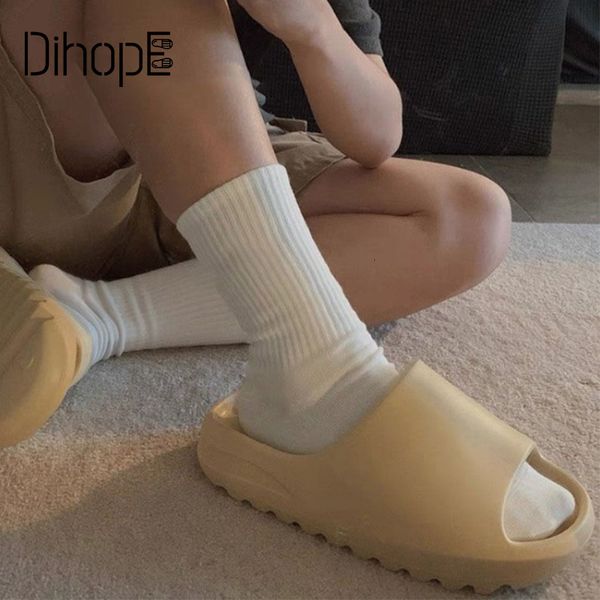 

slippers men thick bottom platform bathroom slides non slip trend designer shoes ladies female mule flip flops sandals 230520, Black