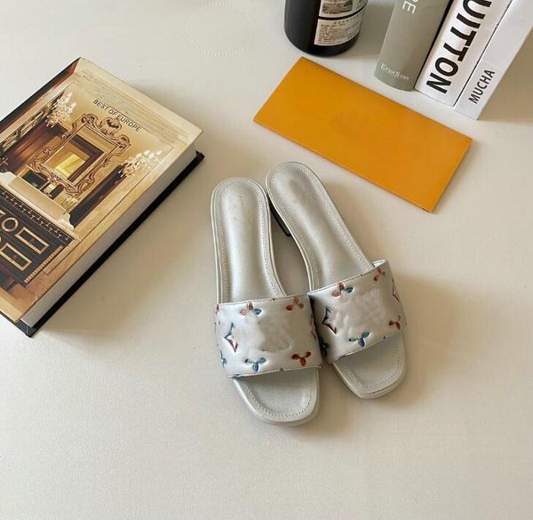 

women designers sandals sunset flat comfort mules padded front strap slippers fashionable easy-to-wear style slides size 35-40 womens shoes, Black