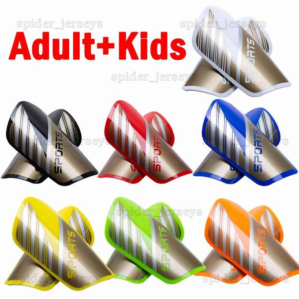 

aduls youth knee pads guard professional football team training shin guard safety soccer game colorful safety shin guard protection products, Black;gray