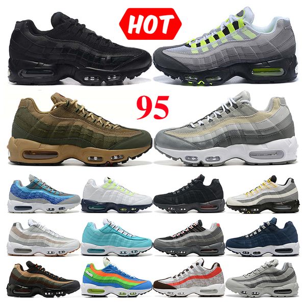 

men women running shoes 95 95s triple black white neon dark beetroot grey khaki light charcoal beige grey mens trainers outdoor sports sneak