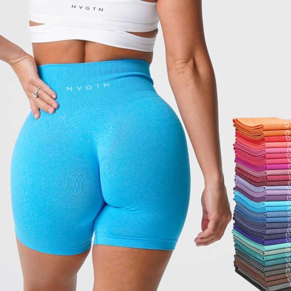 

women's shorts nvgtn seamless pro women summer workout short leggings sports wear joga fitness outfits biker gym clothing 9ess, White;black