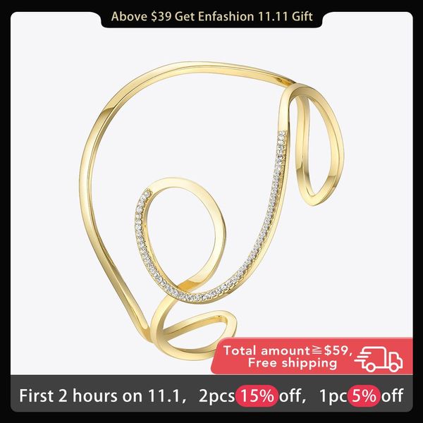 

bangle enfashion wave curve wide bangle boho open cuff bangles for women statement bracelets jewelry fashion accessories 2020 bf192010, Black