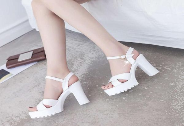 

sandals women039s thick heels high012345678910113916475, Black