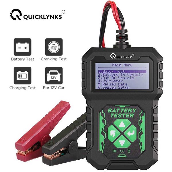 

automotive repair kits quicklynks ba107 auto battery tester 12v cranking charging test for gel/flooded/efb/lead-acid/agm batteries car batte