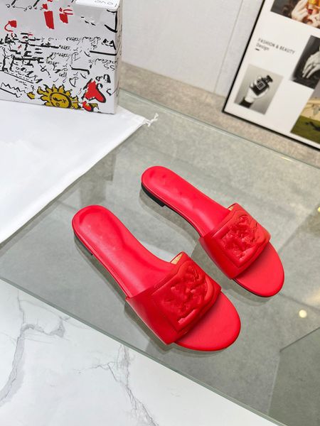 

designer slides mens women slippers summer sandals beach slide flat platform ladies sandali 0516, Black