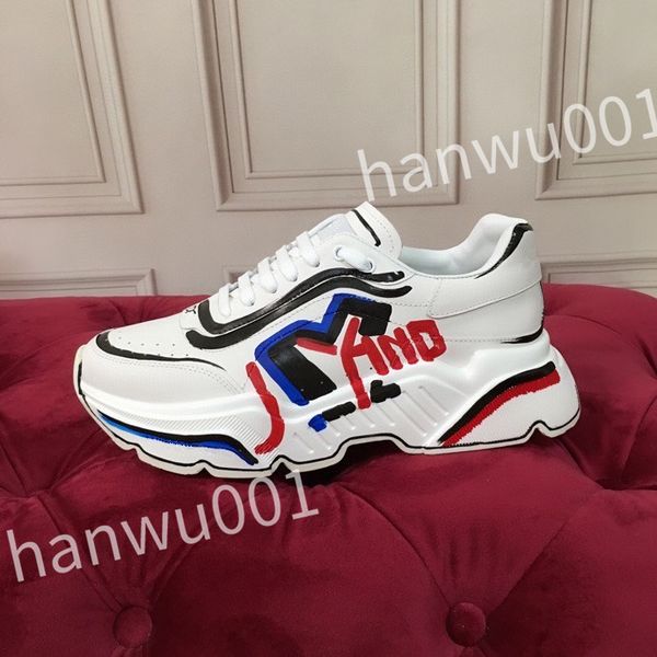 

new quality casual shoes designer men shoe leather lace up men fashion platform sneakers white black mens womens