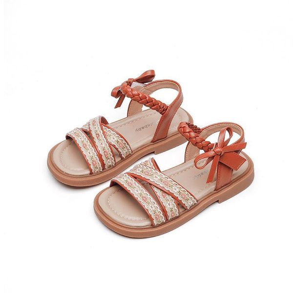 

sandals kids shoes jelly children girls princess summer bow soft sole beach f12562, Black;red