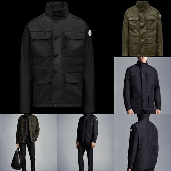 

2022 new pockets cargo men jacket hide cap windproof jackets brand designer windbreaker aaa quality coat size oxx3, Black;brown
