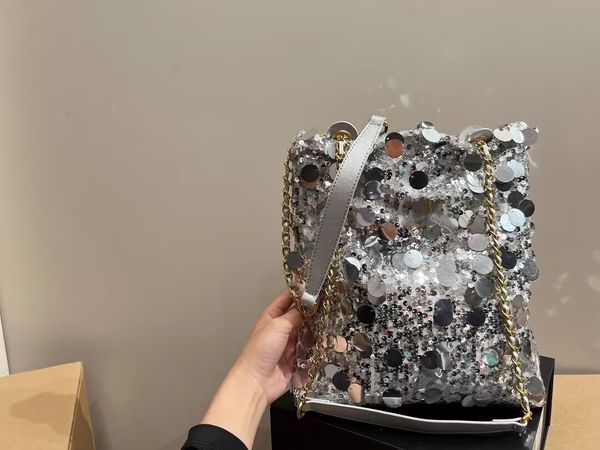 

designer bag totes bags sequins handbags silver women tote bling fashion lady girls glitter purses brand