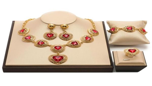 

earrings necklace exquisite dubai gold colorful jewelry set whole 2021 nigerian wedding design african beads women costume3718963, Silver