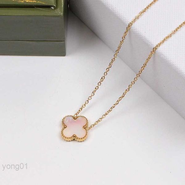 

womens luxury designer necklace fashion flowers four-leaf clover pendant 18k gold necklaces jewelry, Silver