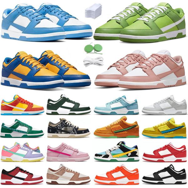 

2023 low mens shoes sneaker sneakers kermit panda white black medium olive syracuse chicago grey fog triple pink ts bart simpson men women f