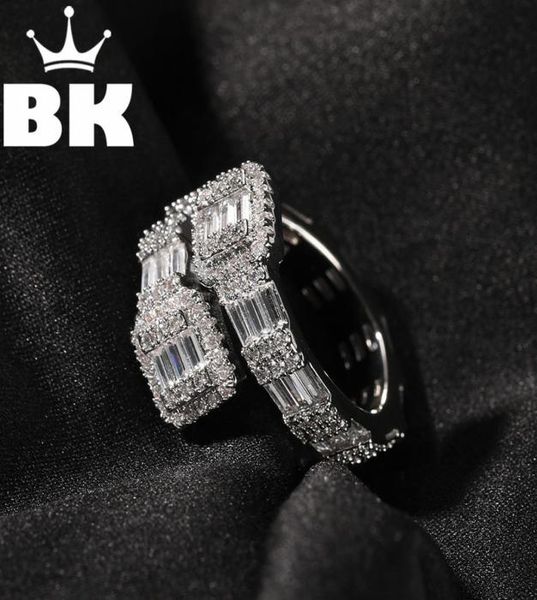 

hip hop men039s baguette adjustable custom men ring famous brand iced out micro pave cz punk rap jewelry size 2202173421997, Slivery;golden