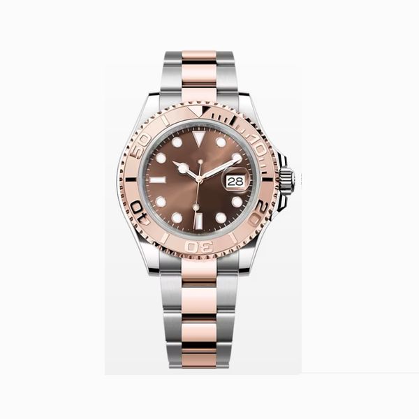 

rose gold mens watch ceramic bezel 40mm automatic watches movement wristwatch designer mechanical men stainless 904l steel watches wristwatc, Slivery;brown