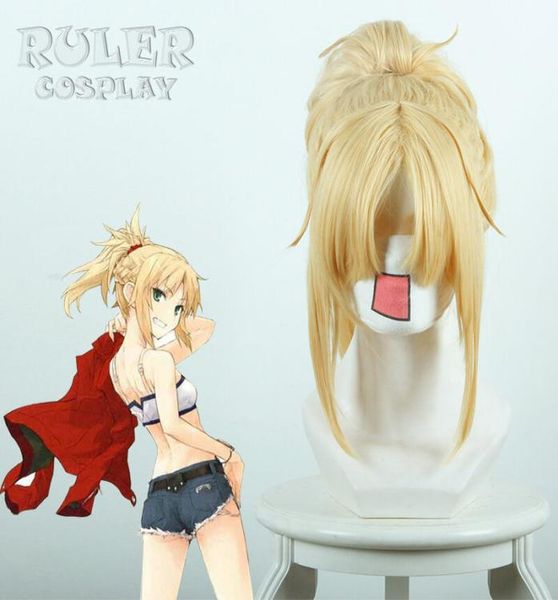 

40cm anime fateapocrypha mordred cosplay wig012345675640227, Black