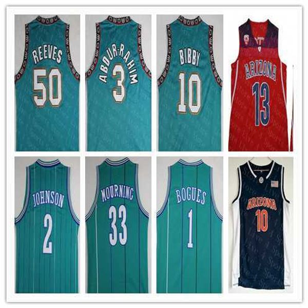 

ncaa michael mike bibby basketball jersey bryant reeves abdur rahim muggsy bogues larry johnson alonzo mourning pistol pete maravich ayton, Black;red