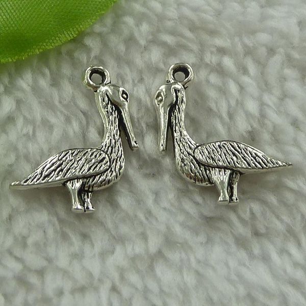 

other 240 pieces antique silver goose charms 23x19mm #3557