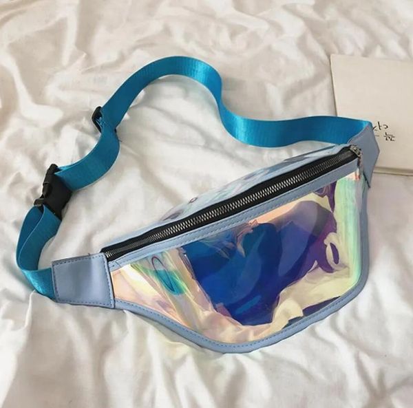 

waist bags fashion belt bum bag transparent clear punk holographic fanny pack laser