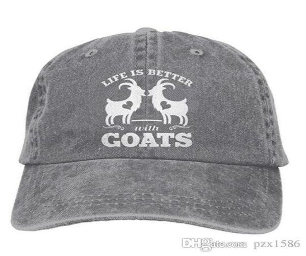 

pzx baseball cap for men women life is better with goats men039s cotton adjustable denim cap hat multicolor optional8029157, Blue;gray