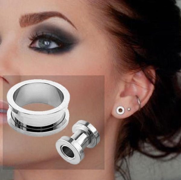 

hats flesh tubes ear plugs ear piercing ear expander fashion body jewelry 13 sizes 26pcslot2427782, Slivery;golden