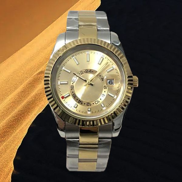 

mens watch designer watch luxury watches automatic mechanical movement watchs for man 41mm date sapphire mirror 904l stainless steel golden, Slivery;brown