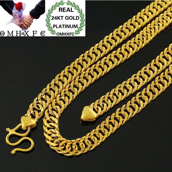 

necklaces mhxfc wholesale european fashion man male party wedding gift long 50cm wide 8mm flat figaro real 24kt gold chain necklace nl69, Silver
