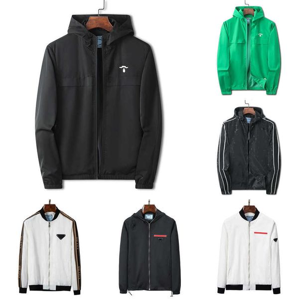 

designer hooded jacket aldult men women fashion windbreaker sportswear outerwear hat plus size baseball zipper coats 83qy, Black;brown