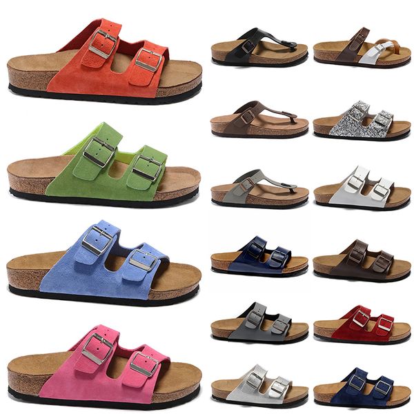 

famous designer boston clogs slippers luxury fashion womens mens leather felt sliders buckle strap sandals platfrom outdoor summer slipper f, Black