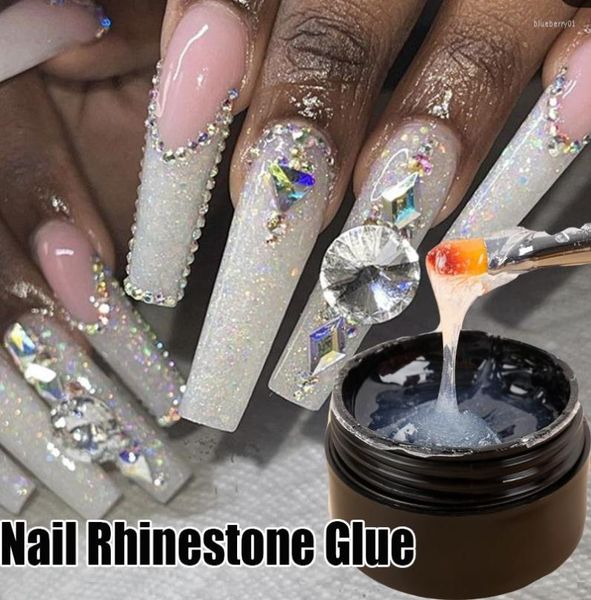 

nail gel 20ml art glue fastdry adhesive acrylic false tips 3d decoration rhinestone diy transparent manicure tool4013326, Red;pink