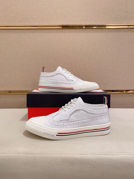 

2023 designer thoms shearling tech sneakers shoes men white black nylon leather sole runner sports stripes rubber midsole comfort casual wal