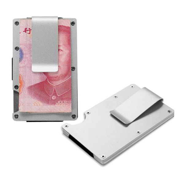 

new arrival men wallets credit holder adjustable card sets business alloy wallet cards sets cash clip holder metal card pack6345596, Brown;gray