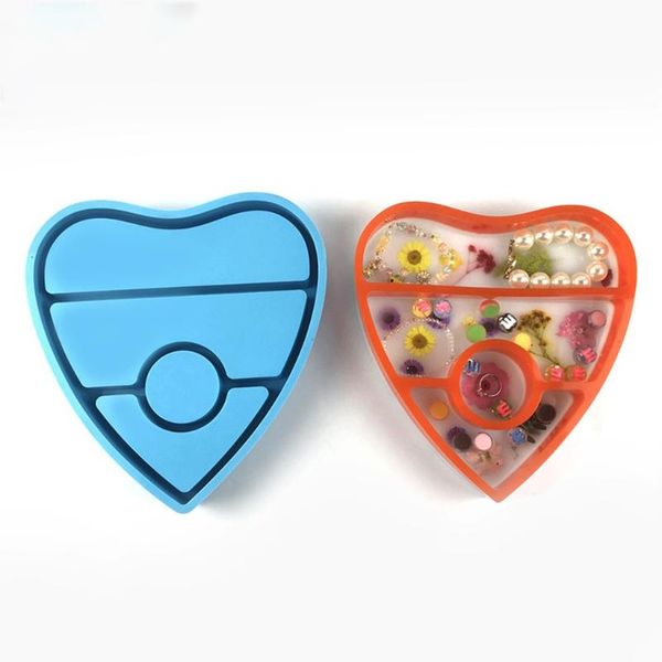 

other diy love heart jewelry organizer epoxy resin mold storage box casting silicone mould crafts home decorations making tools