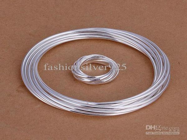 

whole retail lowest christmas gift 925 silver necklacebracelet set ts1621691934